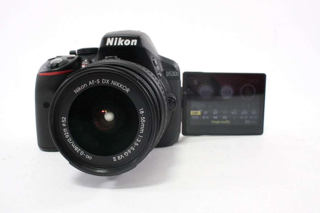 Nikon D5300 DSLR with 18-55mm VR II Lens with Shutter Count ONLY 231