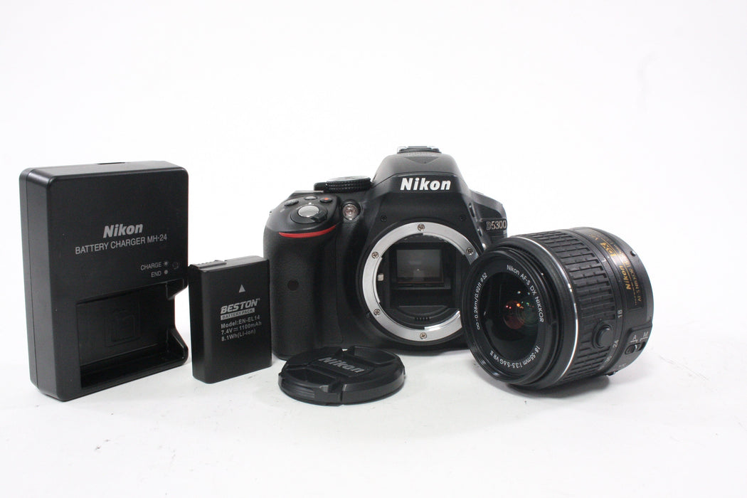 Nikon D5300 DSLR with 18-55mm VR II Lens with Shutter Count ONLY 231