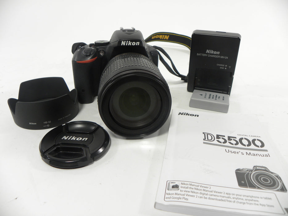 Nikon D5500 24.1mp Digital SLR w/Nikkor AF-S 18-105mm  S/C 3,777