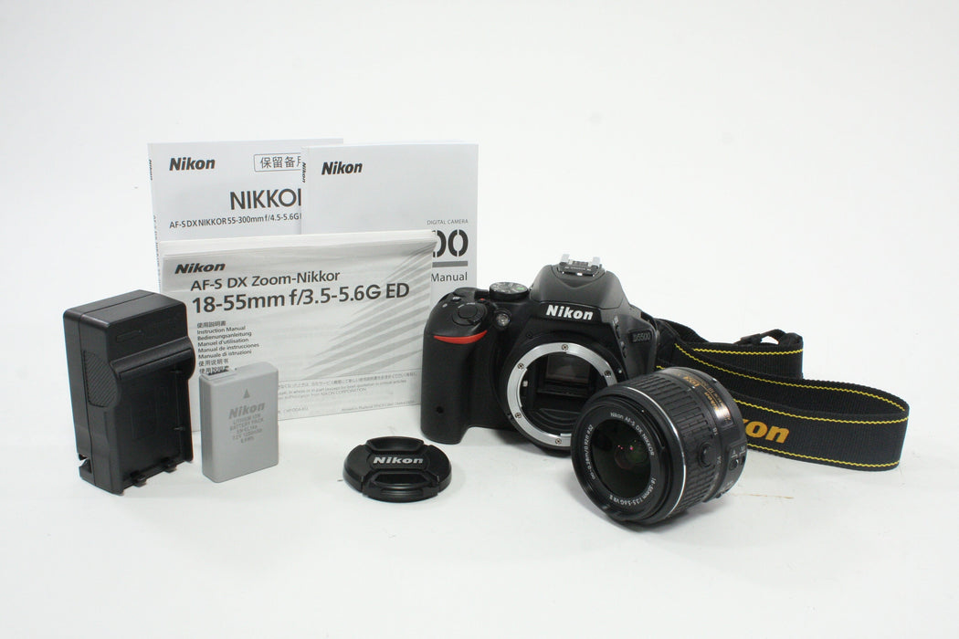 Nikon D5500 DSLR Camera with 18-55mm f/3.5-5.6G II DX VR Lens with Shutter Count 1,722