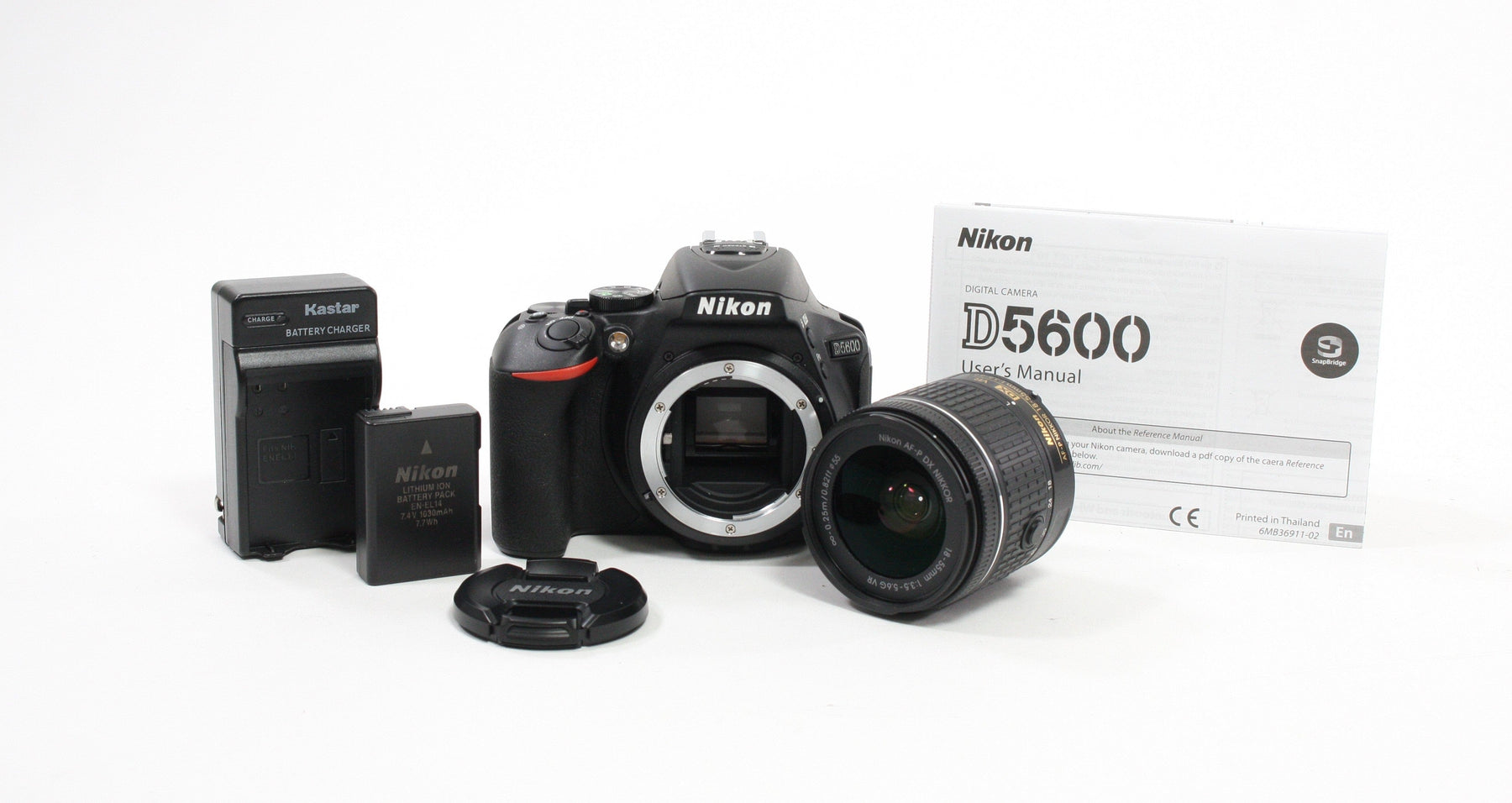Nikon D5600 Digital SLR Camera with 18-55 f/3.5-5.6G VR Lens Shutter Count 521
