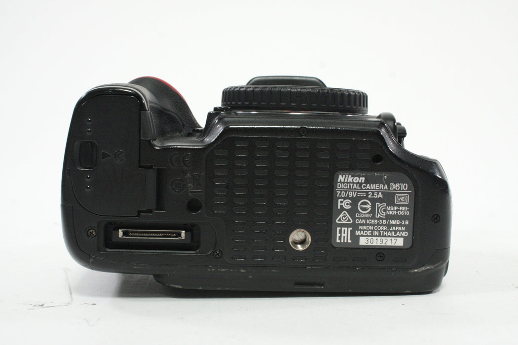 Nikon D610 DSLR Camera Body with a Shutter Count of 130,983
