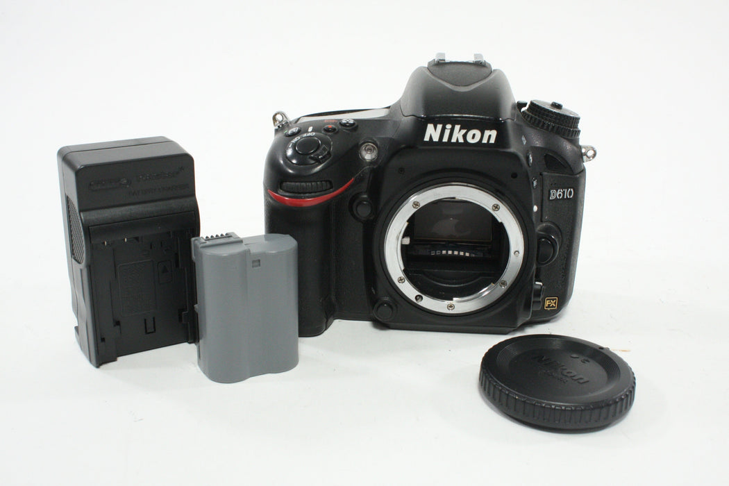 Nikon D610 DSLR Camera Body with a Shutter Count of 130,983