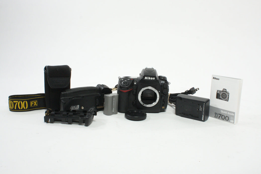 Nikon D700 DSLR Camera Body with MB-D10 Battery Grip with a Shutter Count of 21,195
