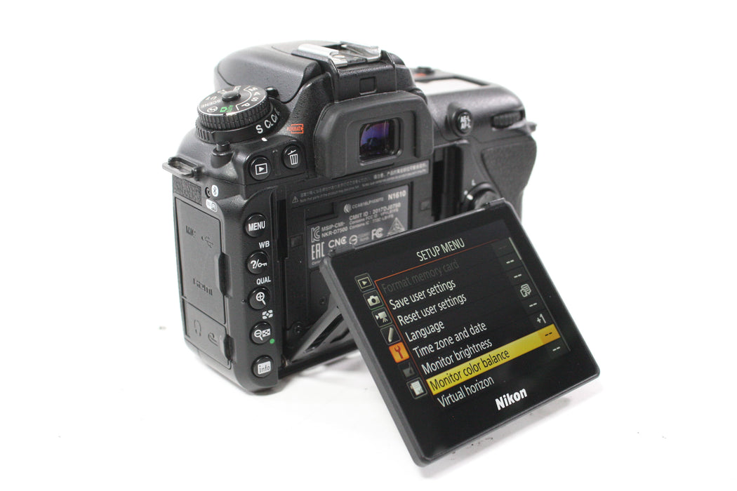 Nikon D7500 DSLR Camera Body with Shutter Count 6,110