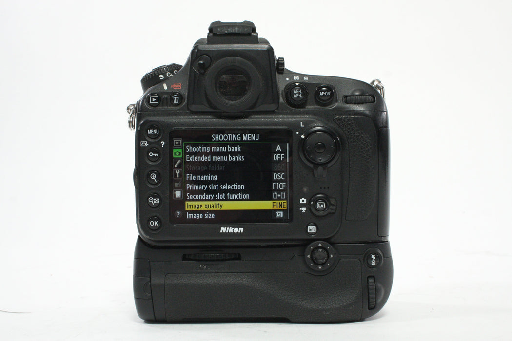 Nikon D800E DSLR Camera Body with MB-D12 Battery Grip with Shutter Count 112,269