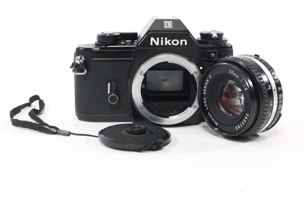 Nikon EM 35mm Camera with 50mm f/1.8 E Series Lens