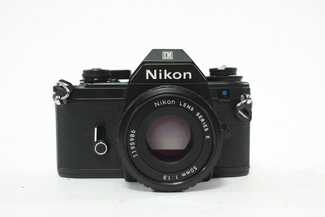 Nikon EM 35mm SLR Camera with 50mm 1.8 Series E Lens AS-IS