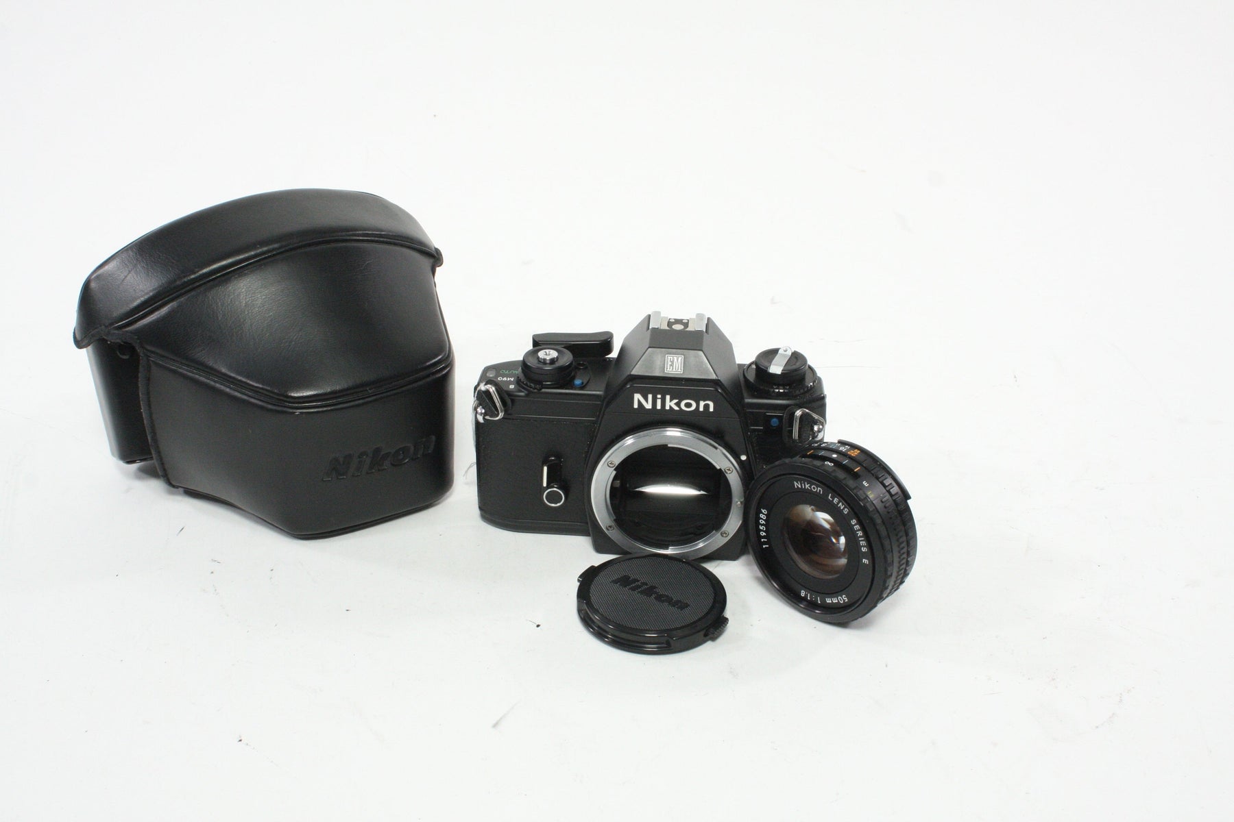 Nikon EM 35mm SLR Camera with 50mm 1.8 Series E Lens AS-IS