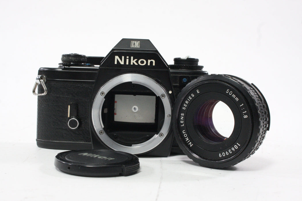 Nikon EM 35mm SLR Camera with 50mm f/1.8 E Series Lens