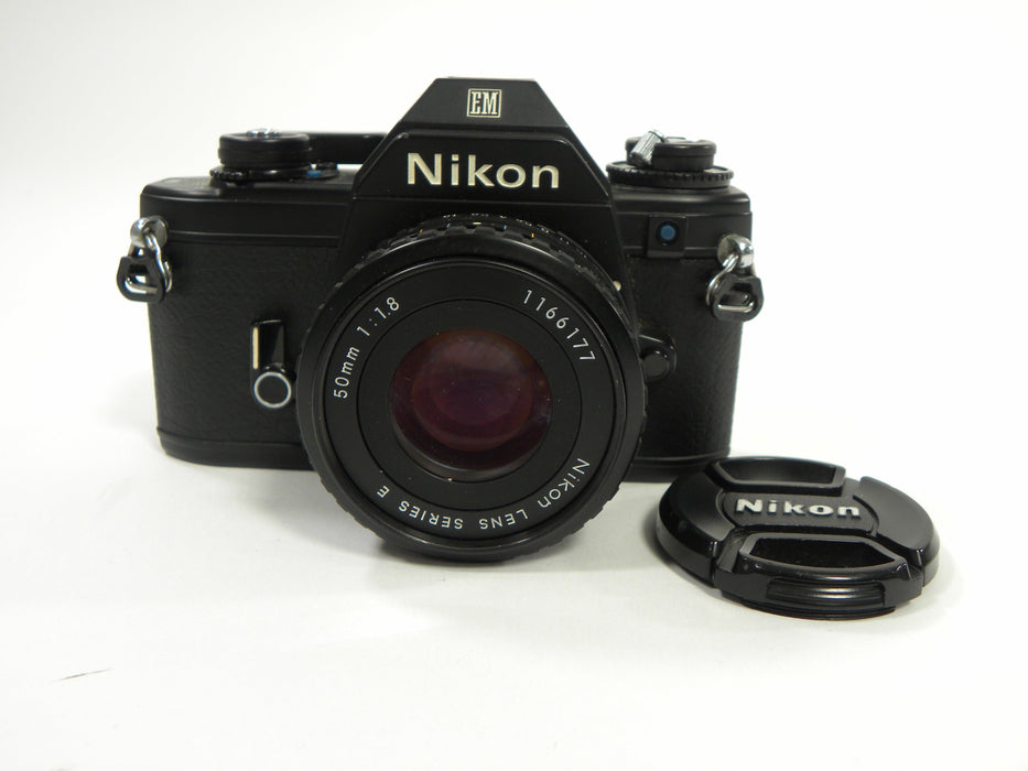 Nikon EM 35mm SLR w/50mm f1.8 AS IS! READ