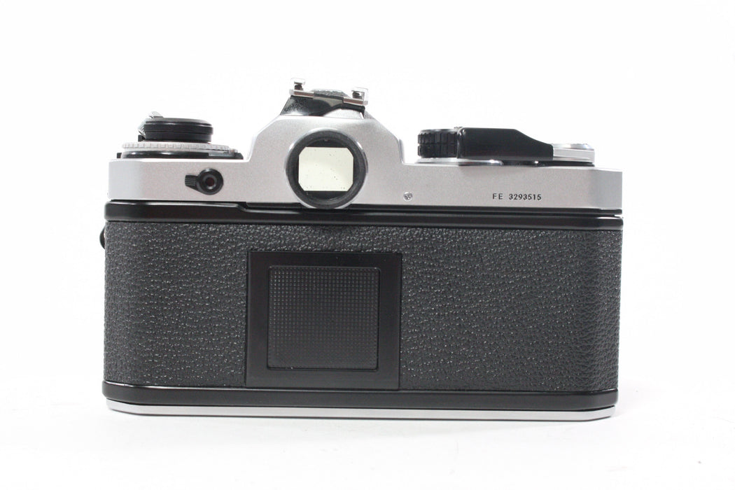 Nikon FE Chrome 35mm SLR Camera with 50mm f/1.8 Lens