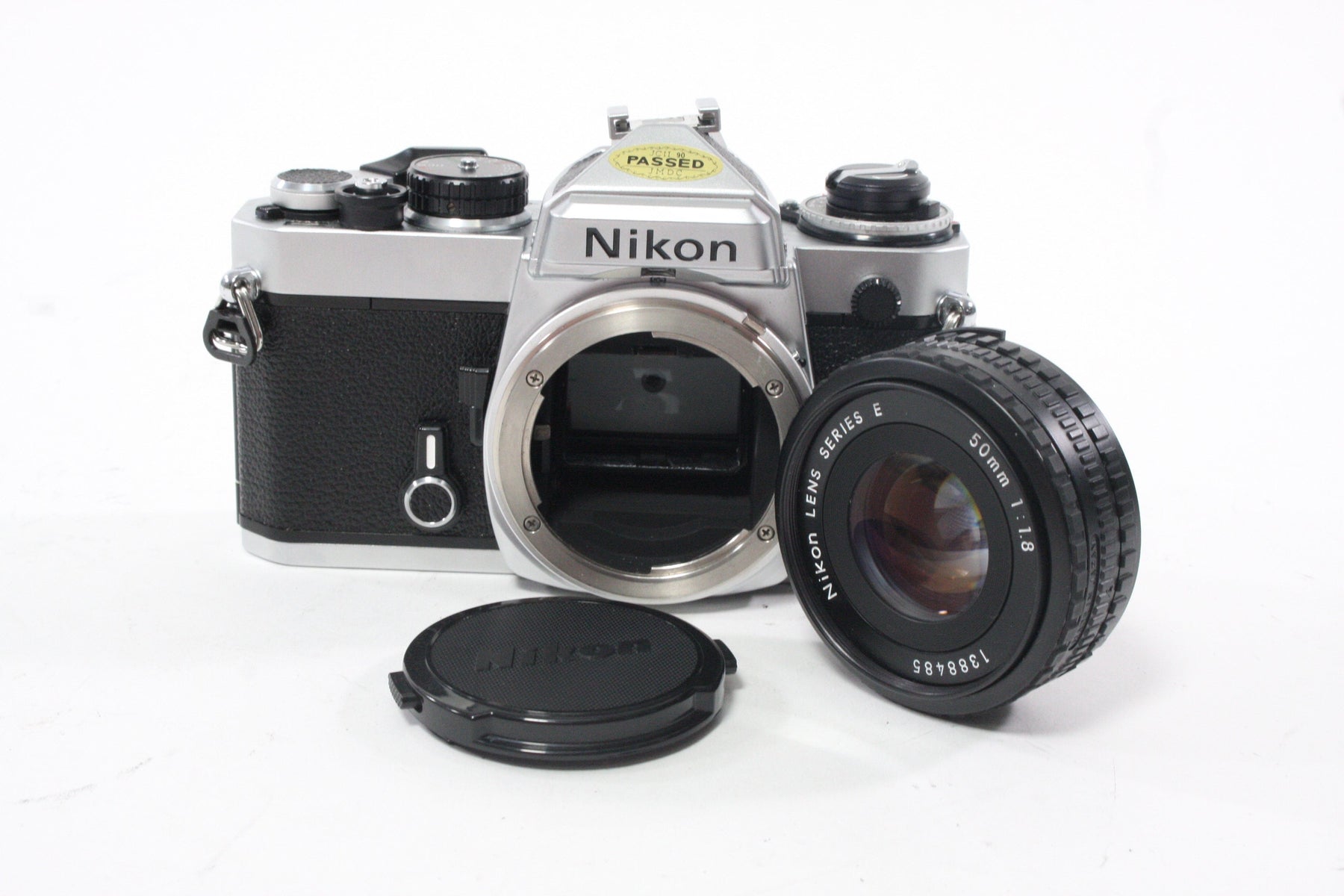 Nikon FE Chrome 35mm SLR Camera with 50mm f/1.8 Lens