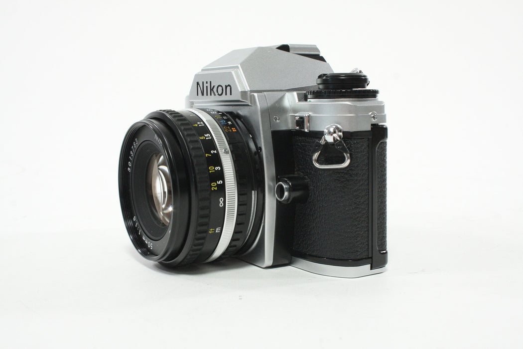 Nikon FG-20 35mm SLR Camera with 50mm f/1.8 E Series F-Mount Lens