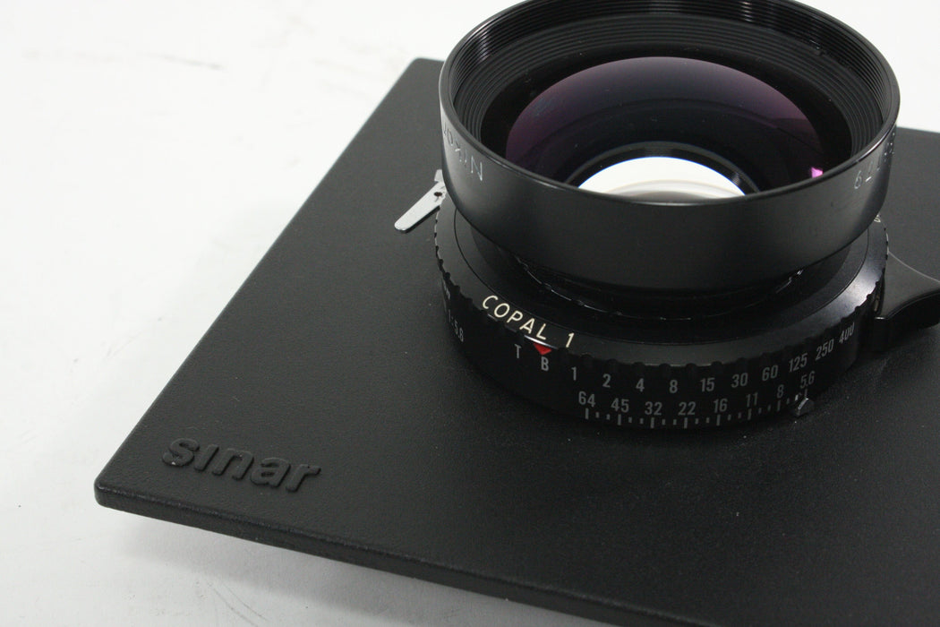 Nikon Nikkor-W 210mm f/5.6 Large Format Lens with Sinar 5.5"x5.5" Lens Board with Copal 1 Shutter
