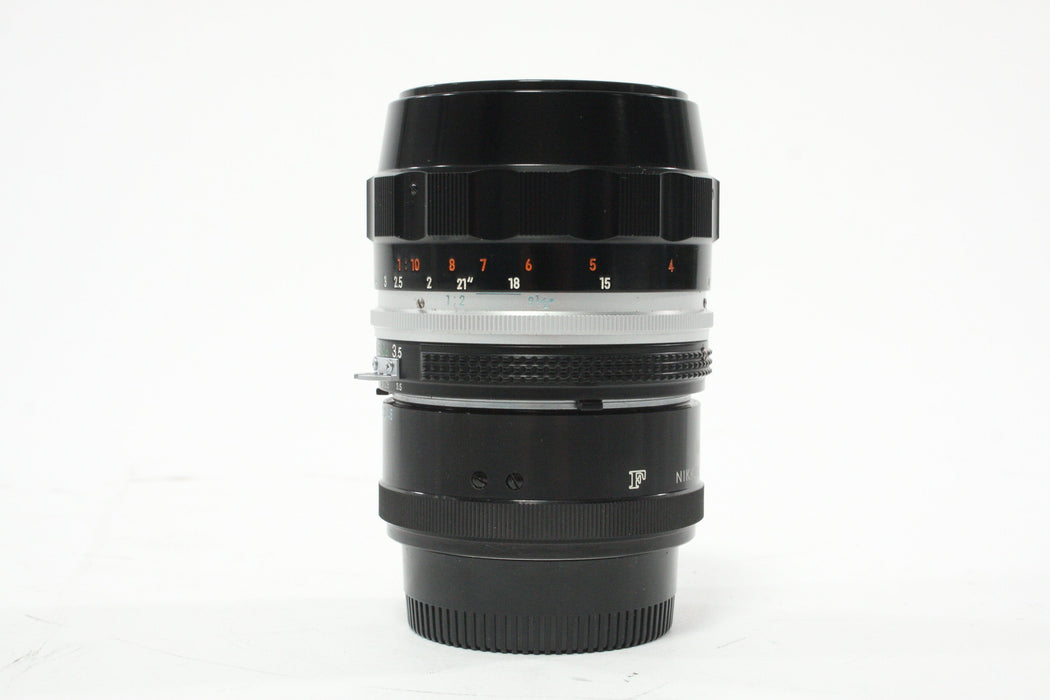 Nikon Nippon Kogaku 55mm f/3.5 Micro-Nikkor AI Lens for Nikon F with Adapter