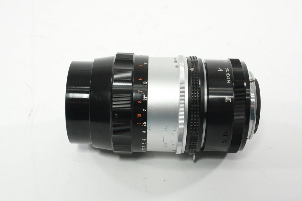 Nikon Nippon Kogaku 55mm f/3.5 Micro-Nikkor AI Lens for Nikon F with Adapter