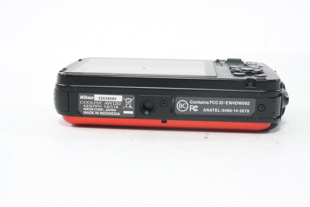Nikon Waterproof Coolpix AW120 Digital Point-and-Shoot Camera 5x Zoom (Orange)