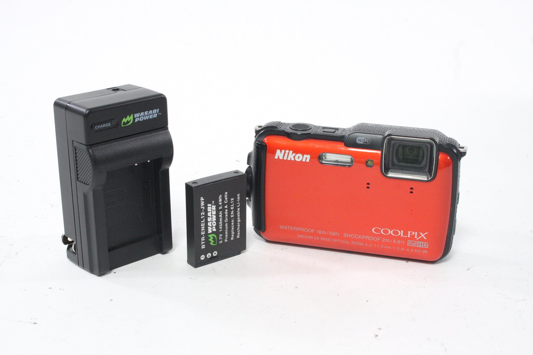 Nikon Waterproof Coolpix AW120 Digital Point-and-Shoot Camera 5x Zoom (Orange)