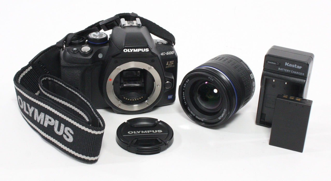 Olympus E-600 DSLR with 14-42mm f/3.5-5.6 Lens for Full 4/3 Camera SC 7,286