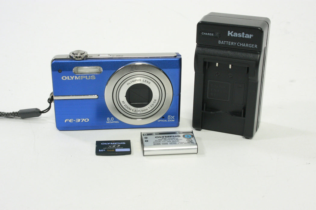 Olympus FE-370 Digital Point and Shoot Camera - 8MP (Blue)