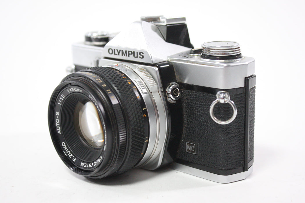 Olympus OM-1 35mm SLR Camera with 50mm f/1.8 Auto-S Lens for OM Mount
