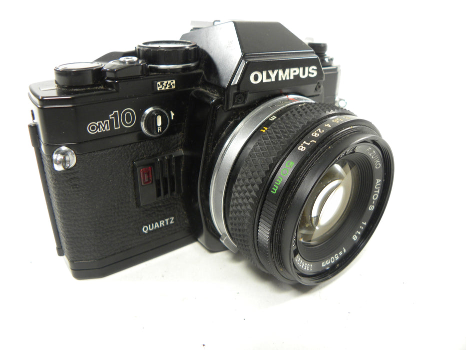Olympus OM-10 35mm SLR (Black) w/F. Zuiko Auto-S 50mm f1.8