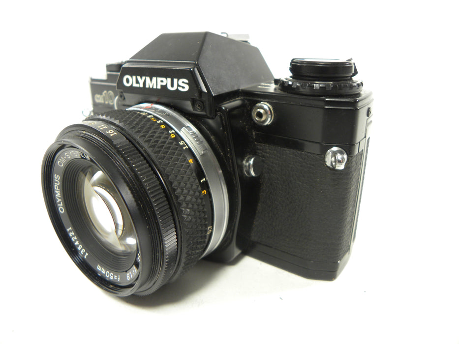 Olympus OM-10 35mm SLR (Black) w/F. Zuiko Auto-S 50mm f1.8