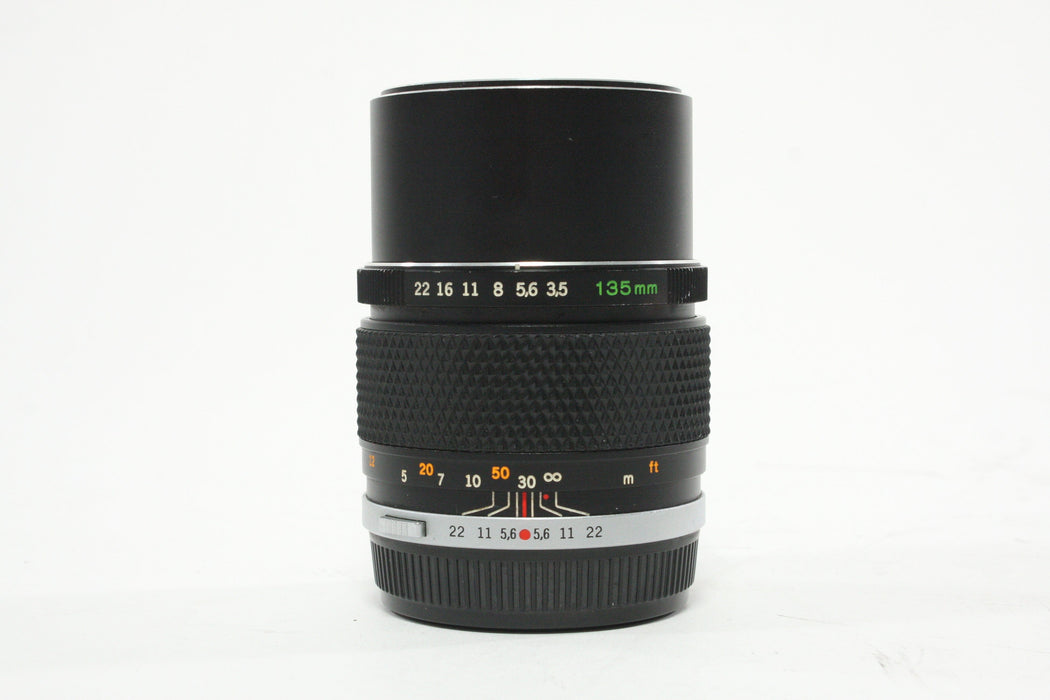 Olympus OM 135mm f/3.5 Lens for Olympus OM Mount with Case