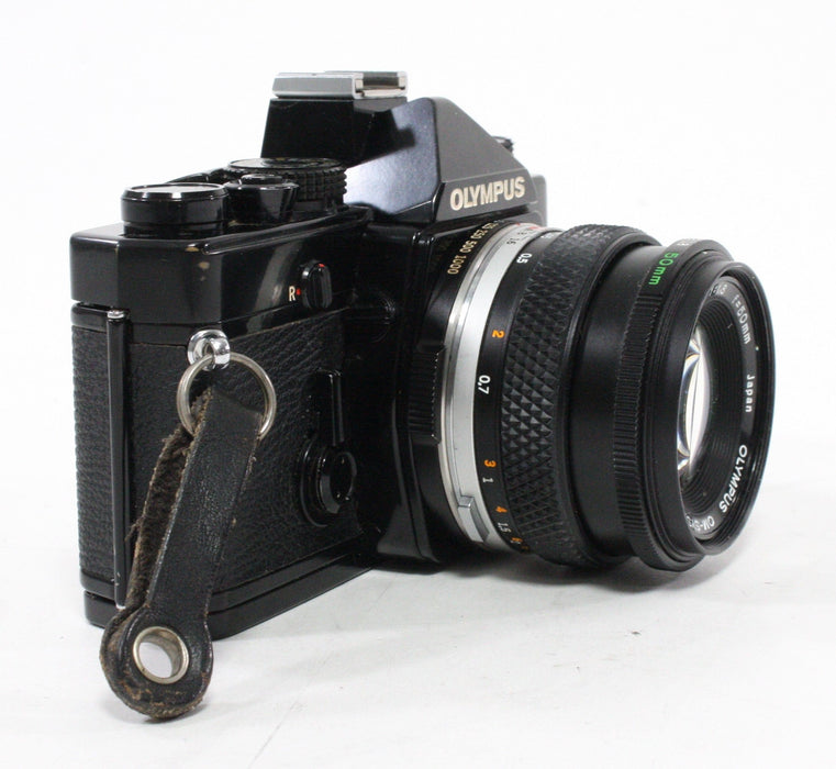 Olympus OM-1n SLR Camera with 50mm f/1.8 Lens (Black)