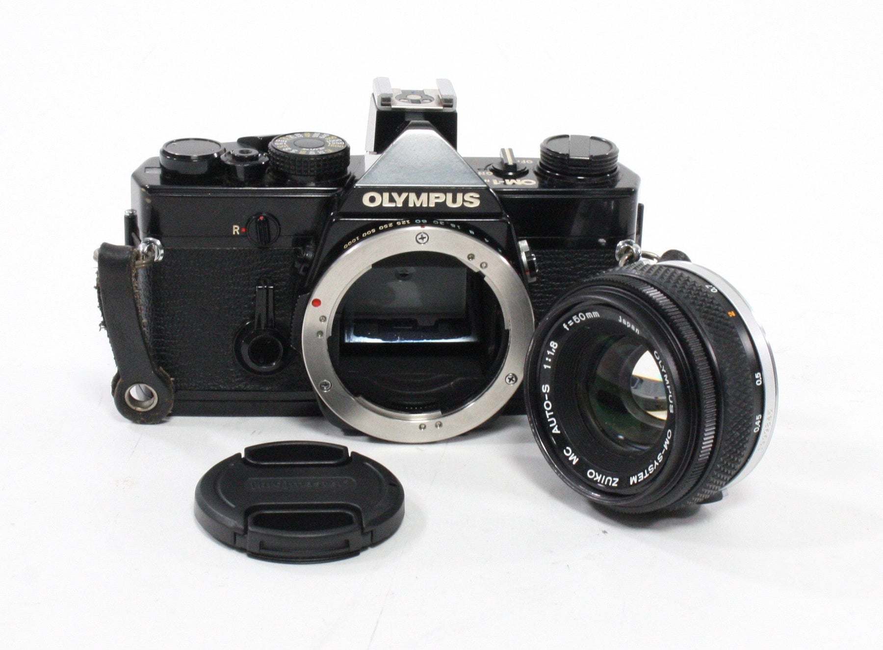 Olympus OM-1n SLR Camera with 50mm f/1.8 Lens (Black)
