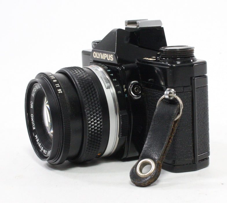 Olympus OM-1n SLR Camera with 50mm f/1.8 Lens (Black)