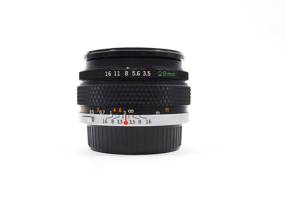 Olympus OM 28mm f3.5 Lens in Case