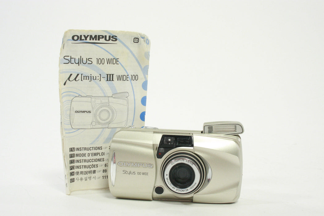 Olympus Stylus 100 Wide 35mm Film Point and Shoot Camera