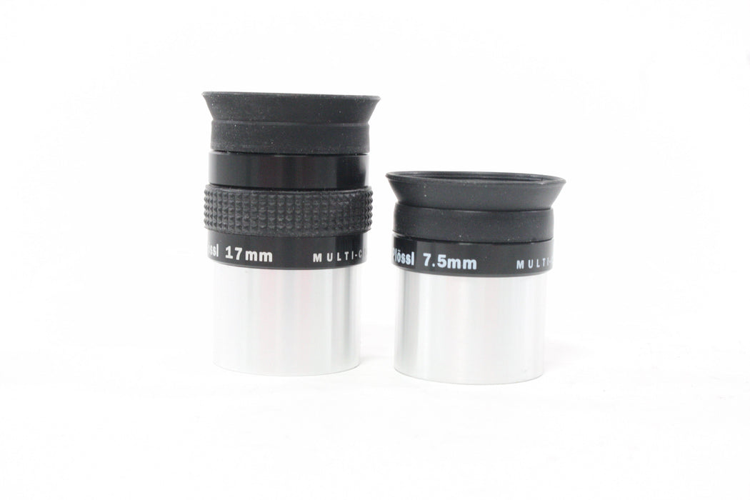 Orion Telescope Eye-Pieces Lot of Two (2) Sirius Plossl Multi-Coated 7.5mm & 17mm
