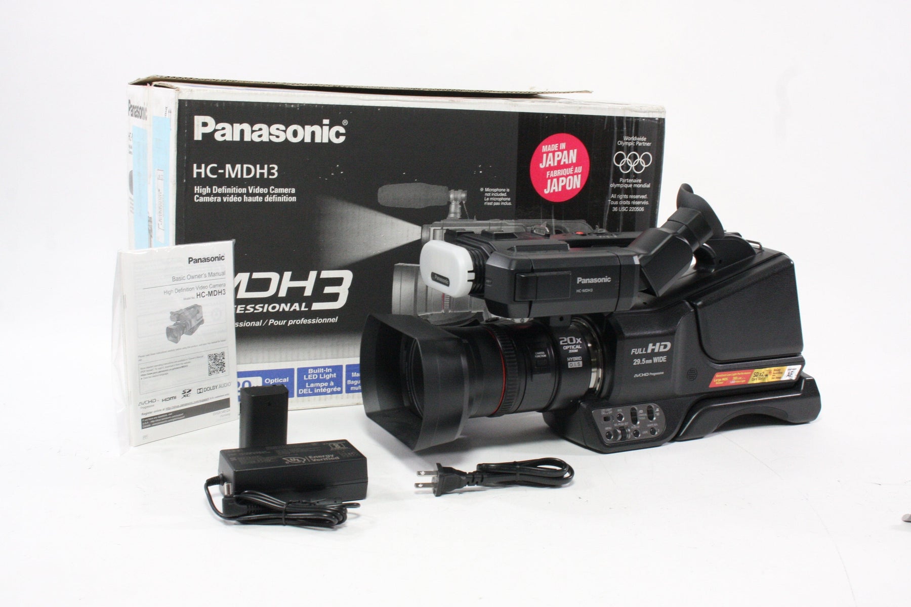 Panasonic HC-MDH3 Camcorder with Operation Time of ZERO hrs.  (NEVER USED)