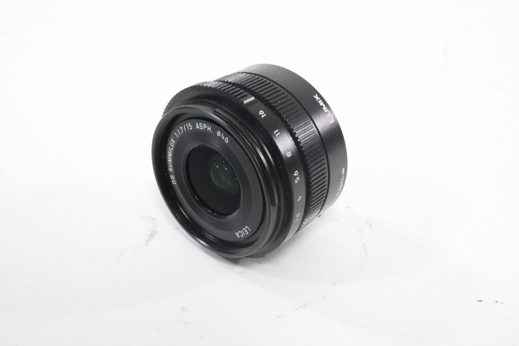 Panasonic Lumix 15mm f/1.7 Leica DG Summilux Lens for Micro 4/3 Mount