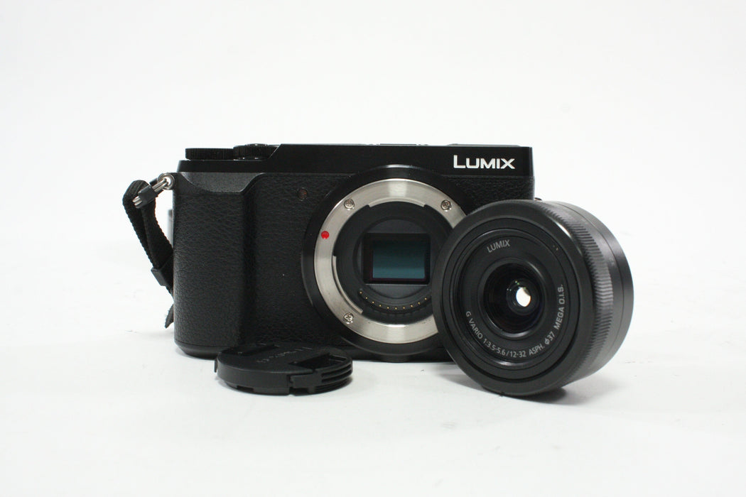 Panasonic Lumix DMC-GX85K Mirrorless Camera w/ 12-32mm f/3.5-5.6 G Vario Asph Mega OIS Micro 4/3 Lens, with a Shutter Count of 2,805.