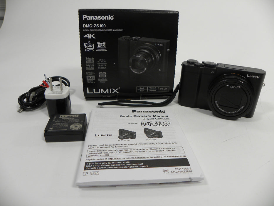 Panasonic Lumix DMC-ZS100 20.1mp Digital Camera AS IS