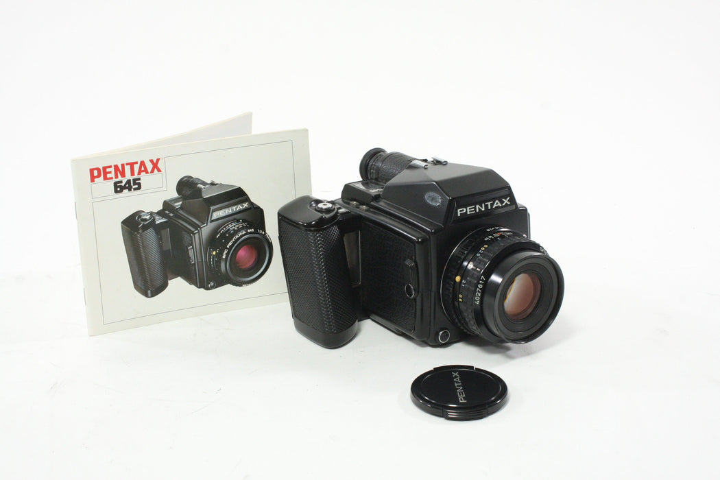 Pentax 645 Camera Outfit with 75MM F2.8 Lens and 220 Film Back