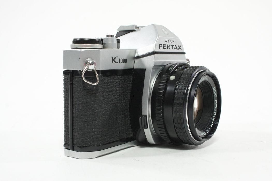 Pentax Asahi K1000 35mm SLR Camera with 50mm f/2 SMC Pentax-M Lens