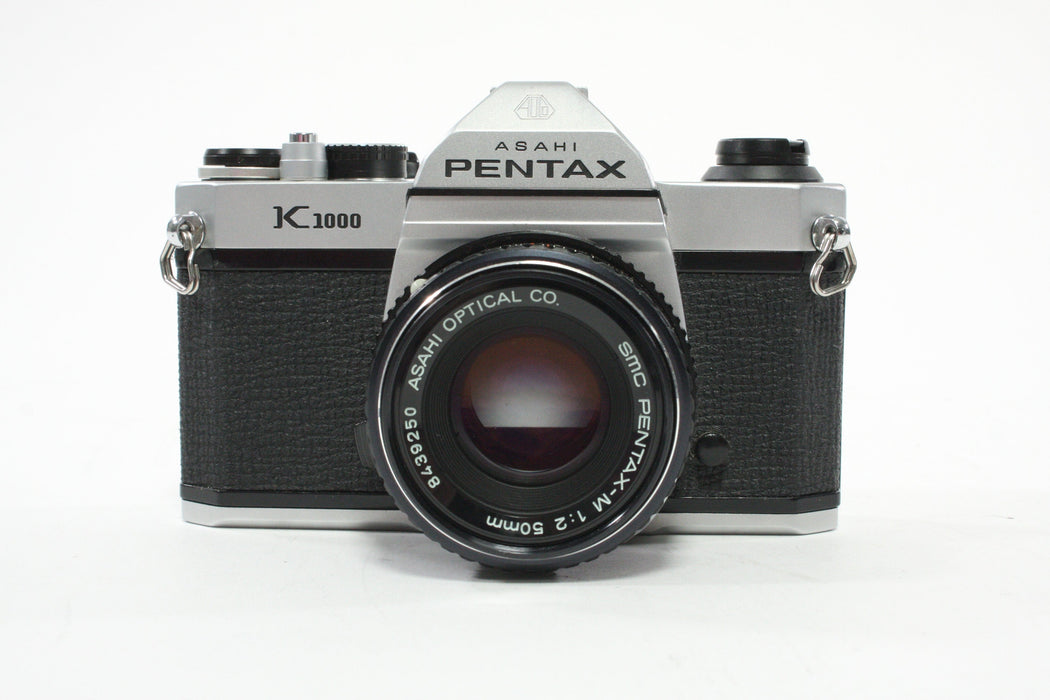 Pentax Asahi K1000 35mm SLR Camera with 50mm f/2 SMC Pentax-M Lens