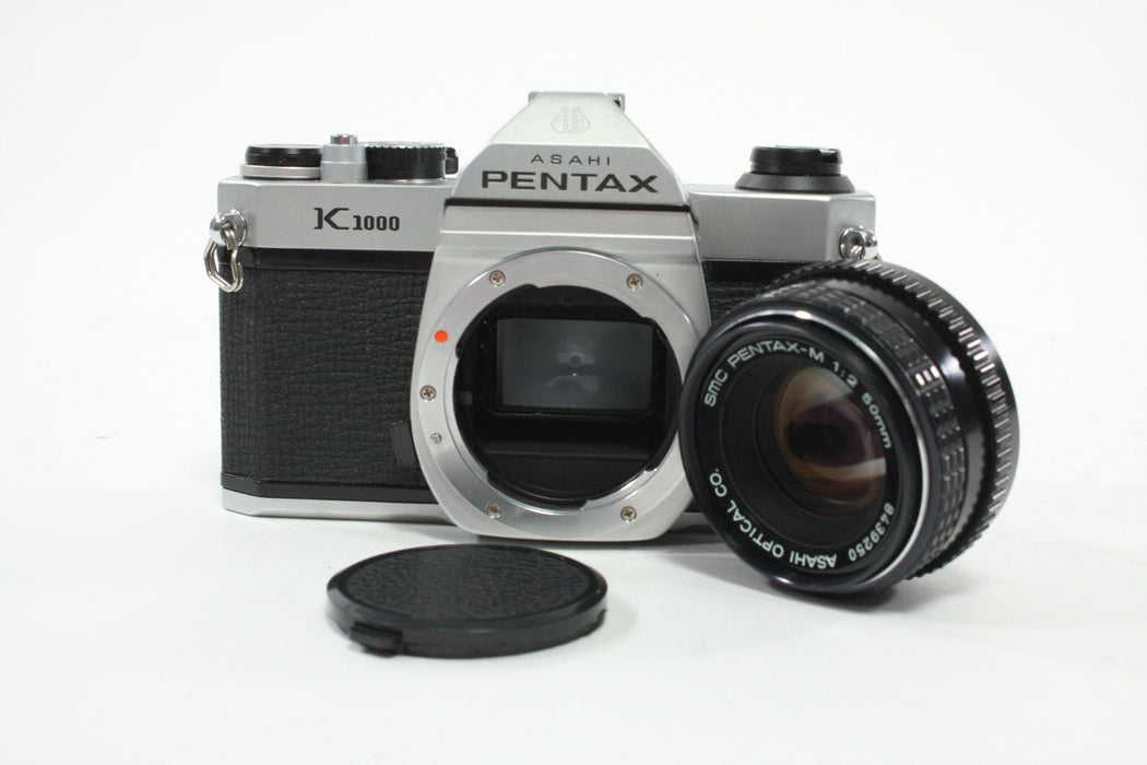 Pentax Asahi K1000 35mm SLR Camera with 50mm f/2 SMC Pentax-M Lens