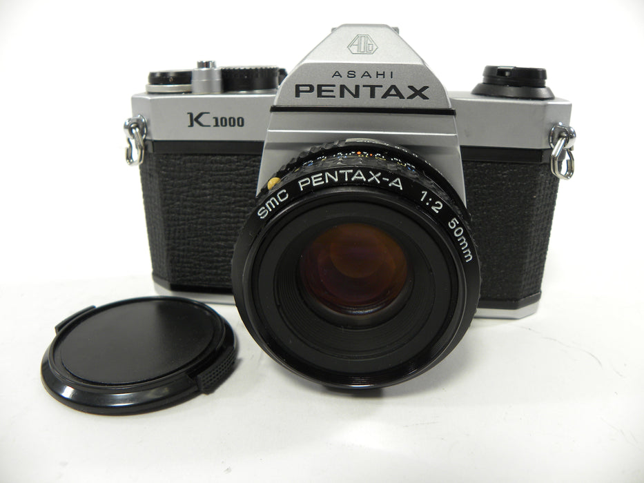 Pentax K-1000 35mm SLR w/SMC Pentax-A 50mm f2 AS IS