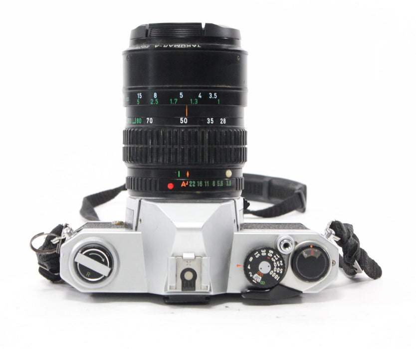 Pentax K1000 35mm SLR with a Tamron 28-70mm f/3.5-4.5 Lens