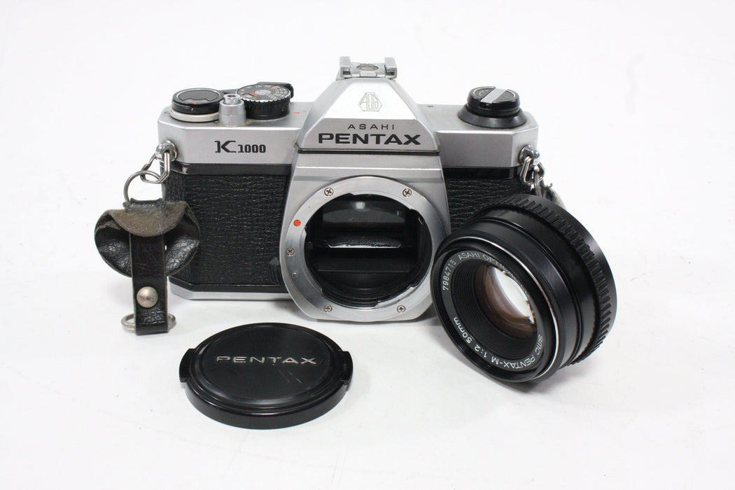 Pentax K1000 35mm SLR Camera with Pentax M 50mm f/2 Lens