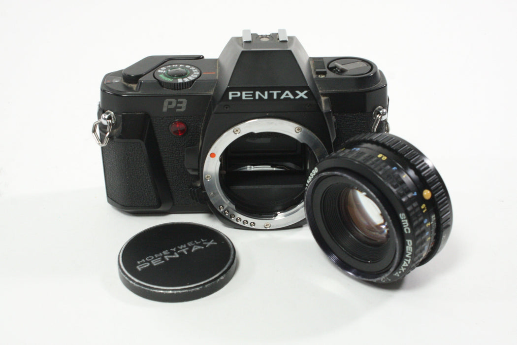 Pentax P3 35mm SLR Camera with SMC Pentax-A 50mm f/2.0 Lens