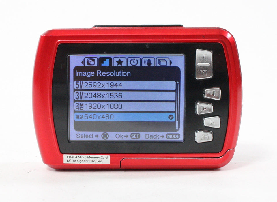 Polaroid iS048 Point and Shoot Digital Camera (Red)