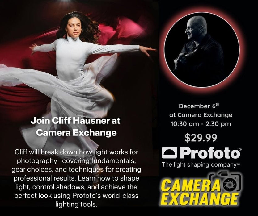 Profoto Lighting Event with Cliff Hausner December 6th 2025 10:30 to 2:30