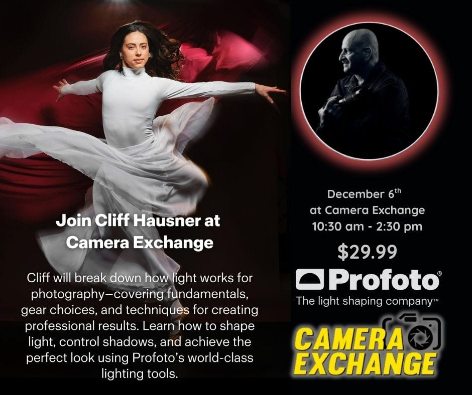 Profoto Lighting Event with Cliff Hausner December 6th 2025 10:30 to 2:30